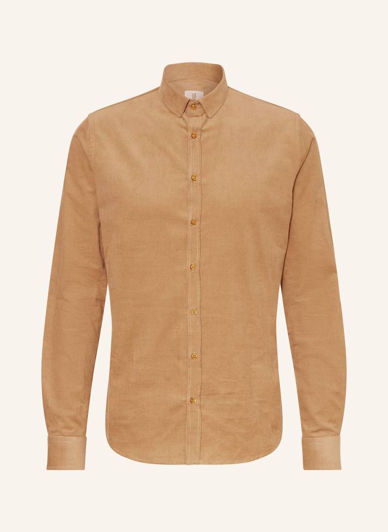 q1 Manufaktur Cordhemd Extra Slim Fit braun von Q1 Manufaktur