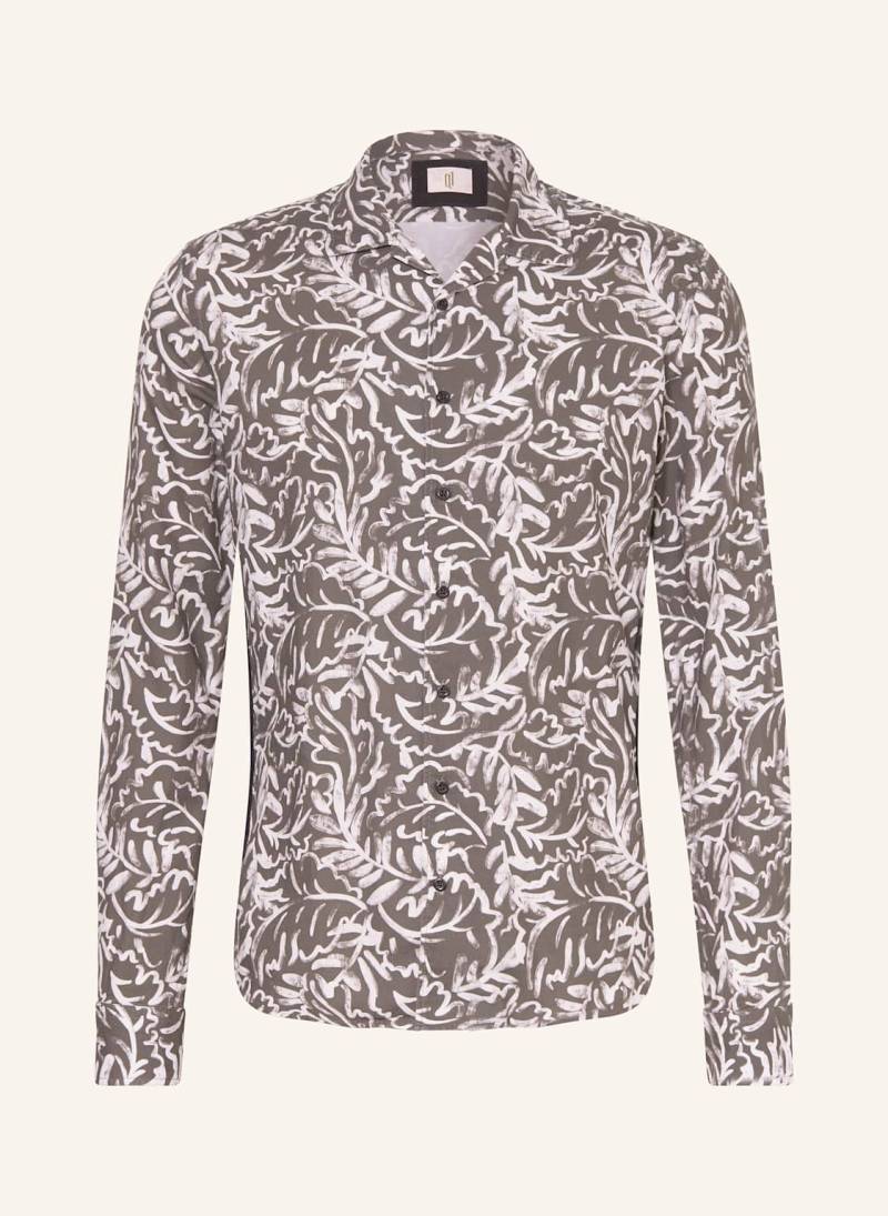 q1 Manufaktur Hemd Olly Extra Slim Fit braun von Q1 Manufaktur