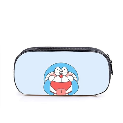 QANACOTB Doraemons Federmäppchen, Anime-Motiv, geeignet für Jungen, Mädchen, Kinder, Zuhause, Büro, Schulbedarf, Unisex, Studentengeschenke, mehrfarbig, Taschen-Organizer, 240309BD015 von QANACOTB