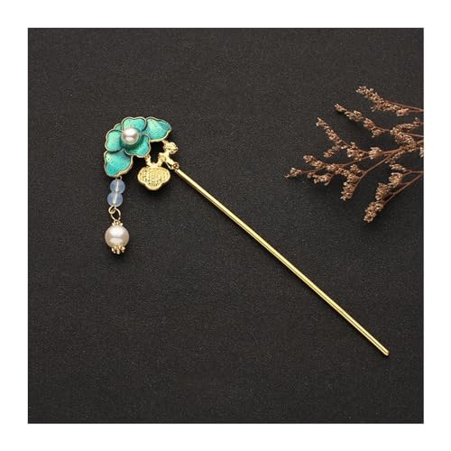 Vintage Chinesische Haarnadel, Damen Kristall Haarspange Blumen Form Design Silber Step Shake Hanfu Haarstab mit Quaste Kopfbedeckung Haarnadeln Schmuck Haarschmuck Stab (Farbe: Stil 1)(Style 7) von QAONEAY