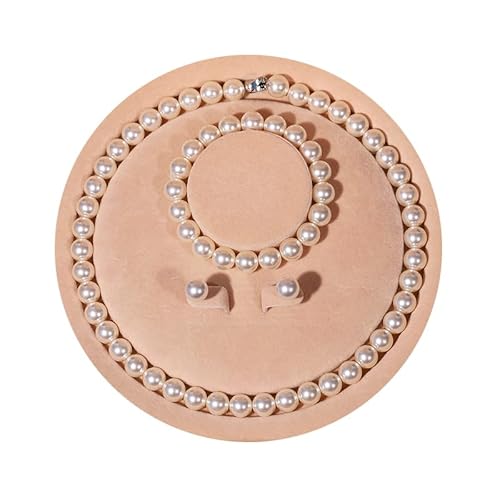 QAPAWE Natürliche Süßwasserperlen-Halsketten-Set für Damen, inklusive Perlenarmband und Perlenohrringen, weißes Perlen-Schmuck-Set für Mutter, 8~9MM, Natürliche Süßwasserperlen, Perle von QAPAWE