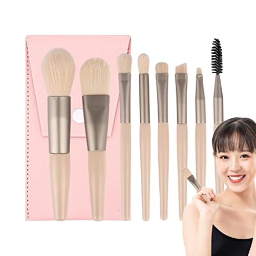 Grundierungspinsel-Set – Reise-Lidschatten-Pinsel für Augen mit Etui – Professioneller Lidschatten, Augenbrauen, Mischen, Eyeliner-Pinsel für Puder, Make-up, Qarido von QARIDO