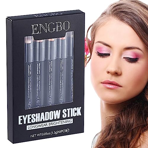 Lidschatten-Stick-Creme | Crayon Eyeshadow Stick Shimmer Cream - Lidschattenstift Erstellen Sie einen glitzernden Augen-Make-up-Stick. Augenaufheller-Stick. Einfach zu verwenden für neutrales Qarido von QARIDO