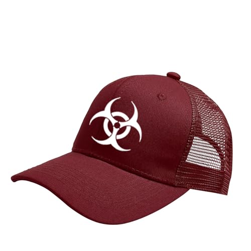 QATOBI Kappen Herren Resid.ent Evil, Unisex Retro Baseballcap Sonnenhut, Baumwolle Outdoor Running Freizeit Mütze, Panel Cap(Claret) von QATOBI