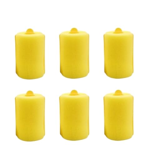 6 stücke Weiche Magie Schwamm Schaum Lockenwickler DIY Friseur Werkzeug Kit Frauen Styling Nicht Verletzt Haar Heatless Lockenwickler Lockenwickler(Yellow,2.0x7CM) von QAUUCP