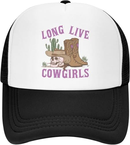 Baseballkappe Unisex Sonnenhut Reiter Western Country Damen Baseball Cap Long Live The Cowgirls Coole Mütze Outdoor Geschenke Geburtstagsgeschenk von QAWSOIT