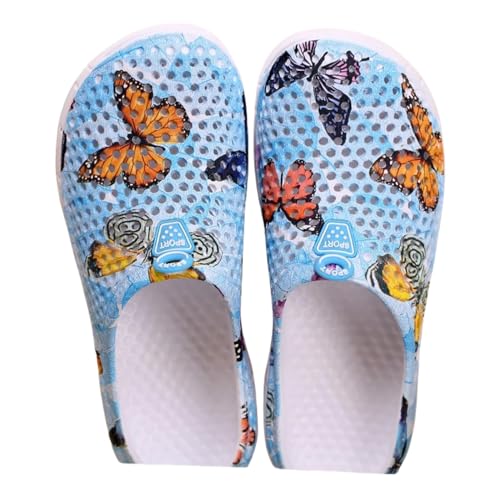 Gartenclogs Frauen Sandalen Leichte Freizeitschuhe Weiche Sohle -Loch -Schuhe Frauen Clogs Outdoor Beach Flat Slipper Frauen Garten von QBDGFPX