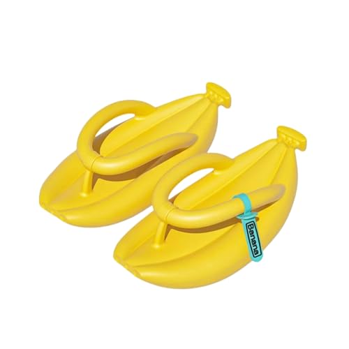 QBDGFPX Badezimmer Hausschuhe Bananendesign Flip Flops Für Frauen Männer Sommerschuhe Dicke Plattform Nicht-Schlupf-Sandalen Badezimmerpaar Schuhe von QBDGFPX