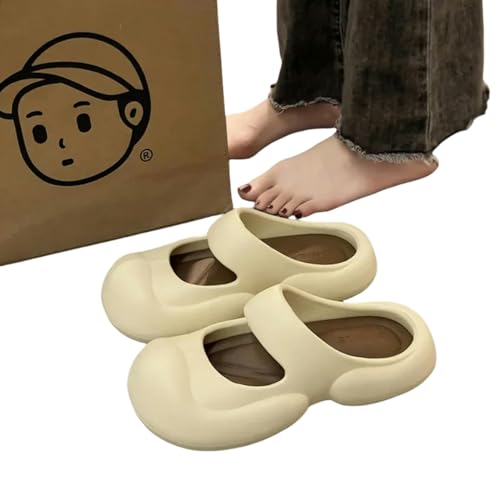 QBDGFPX Badezimmer Hausschuhe Home Slipper Damenschuhe Wolken Cartoon Big Eyes Hund Sandalen Männer Sommer Flip Flops Strand Rutschen Heimschuhe von QBDGFPX