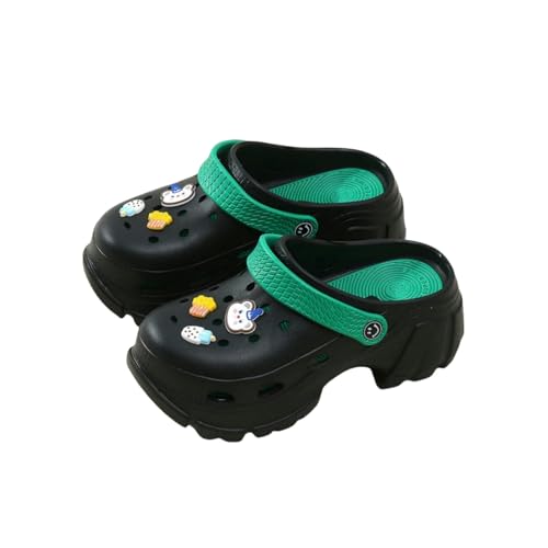 QBDGFPX Gartenclogs Frauenlochschuhe Sommer Outwear Beach Slipper Strandschuhe Frauen Dicke High Heels Gartenschuhe von QBDGFPX