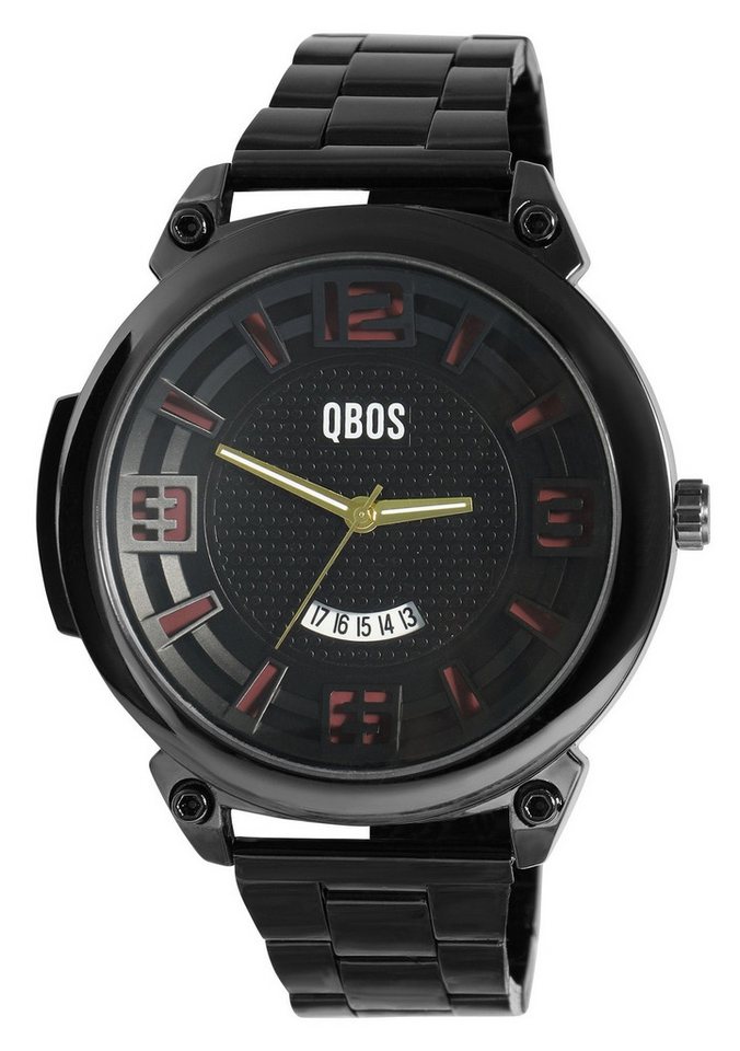 Qbos Quarzuhr 2800094 QBOS Herrenuhr mit Edelstahlband von Qbos