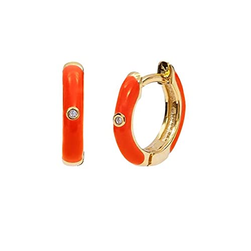 9 Farben Reifen Ohrringe für Frauen runde Persönlichkeit Tropf Trend Piercing Ohrring Schmuck von QBTZLATJ