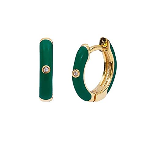 9 Farben Reifen Ohrringe für Frauen runde Persönlichkeit Tropf Trend Piercing Ohrring Schmuck von QBTZLATJ
