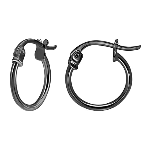 Hoop -Ohrringe für Frauen - Hypoallergene Ohrringe für Frauen in, Gelb, Rose oder Schwarz | Größen 12 mm, 15 mm, 20 mm oder Multipack Hoop -Ohrringe für Frauen - Hypoallergene Ohrringe für Frauen in, Gelb, Rose oder Schwarz | Größen 12 mm, 15 mm, 20 mm oder Multipack von QBTZLATJ