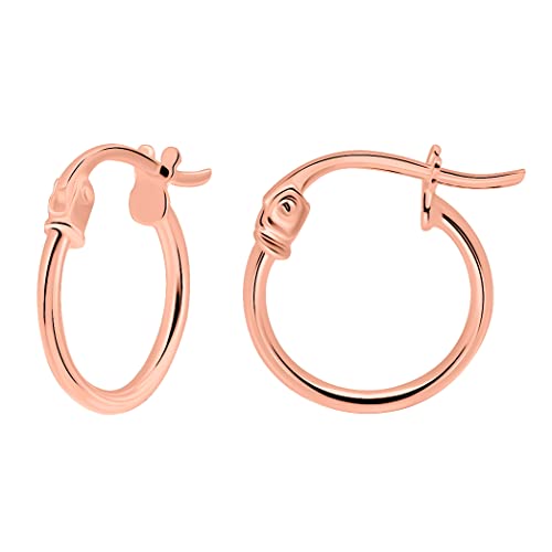 Hoop -Ohrringe für Frauen - Hypoallergene Ohrringe für Frauen in, Gelb, Rose oder Schwarz | Größen 12 mm, 15 mm, 20 mm oder Multipack von QBTZLATJ