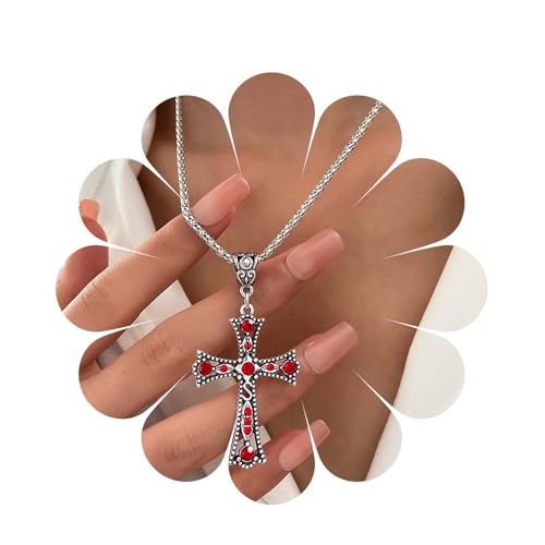 QBTZLATJ Boho übertrieben Ruby Cross Horn von QBTZLATJ
