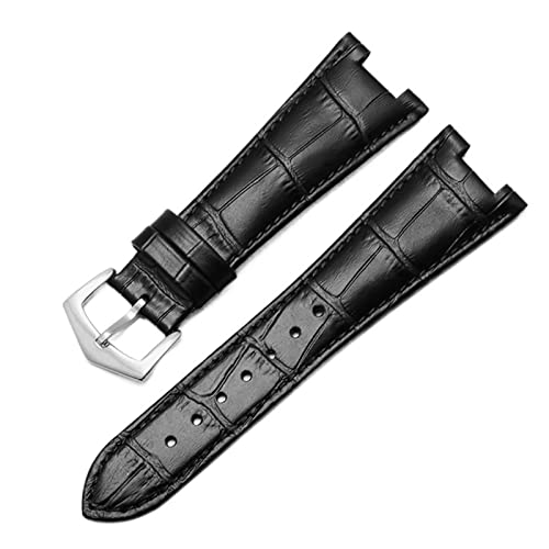 QBTZLATJ Genuine Leather Watch Band For Patek Philippe 5711 5712G Nautilus Watchs Men And Women Special Notch Watch Strap 25mm*12mm von QBTZLATJ