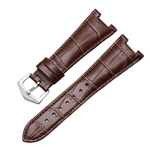 QBTZLATJ Genuine Leather Watch Band For Patek Philippe 5711 5712G Nautilus Watchs Men And Women Special Notch Watch Strap 25mm*12mm von QBTZLATJ
