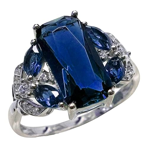QBTZLATJ Ladies Crystal Rings Hochzeit Engagement Versprechen Fingerringe Vintage Boho einfache Stapelringe Abschlussgeburtstag Geschenke von QBTZLATJ