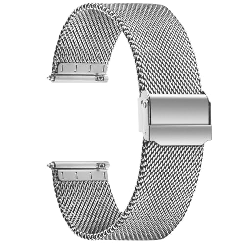 QBTZLATJ Stainless Steel Mesh Watch Band Soft Quick Release Watch Straps for Mens Women Watch Accessories von QBTZLATJ