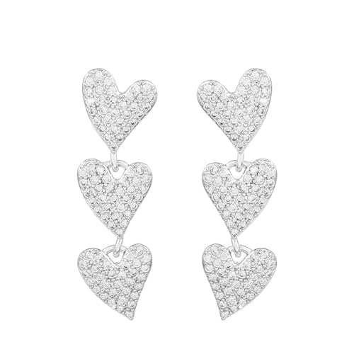 Strass Ohrringe für Frauen zierliche Valentine Ohrringe Mode Kristall Herzohrringe funkelnde Kronleuchter Fransen Ohrring Kristallohrringe Valentiner Schmuck Geschenk Strass Ohrringe für Frauen zierliche Valentine Ohrringe Mode Kristall Herzohrringe funkelnde Kronleuchter Fransen Ohrring Kristallohrringe Valentiner Schmuck Geschenk von QBTZLATJ