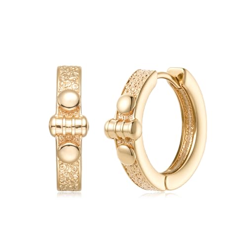 Women Hoop Ohrringe Perlen Ball Spike Star Diamond Sleeper Dangle Drop 14k gefüllt winziger Boho Beach Einfacher zartes handgefertigtes hypoallergenischer Schmuckgeschenk von QBTZLATJ