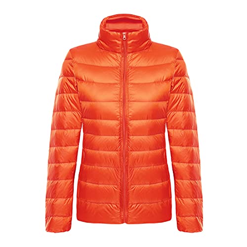 QCBH Nahtlose Daunenjacke Damen Stehkragenjacke Damen Daunenjacke Damen Leichte Daunenjacke von QCBH