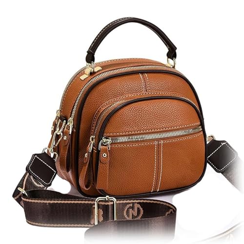 QCDZSW Bousalutend Umhängetasche, Umhängetasche for Damen, verstellbare Umhängetaschen aus Leder, vielseitig und lässig(Brown) von QCDZSW