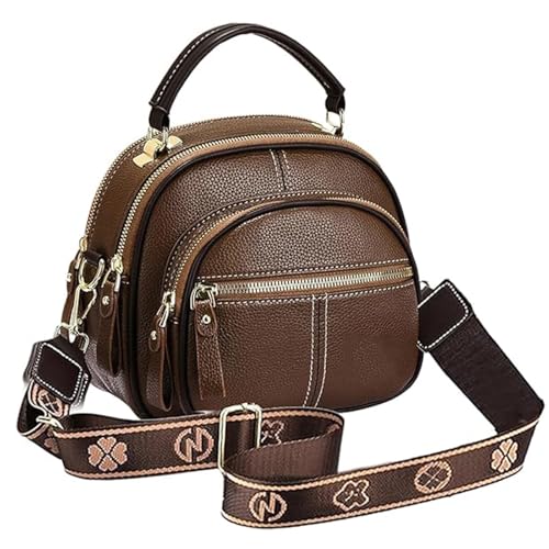 QCDZSW Bousalutend Umhängetasche, Umhängetasche for Damen, verstellbare Umhängetaschen aus Leder, vielseitig und lässig(Coffee) von QCDZSW