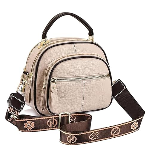 QCDZSW Bousalutend Umhängetasche, Umhängetasche for Damen, verstellbare Umhängetaschen aus Leder, vielseitig und lässig(Khaki) von QCDZSW