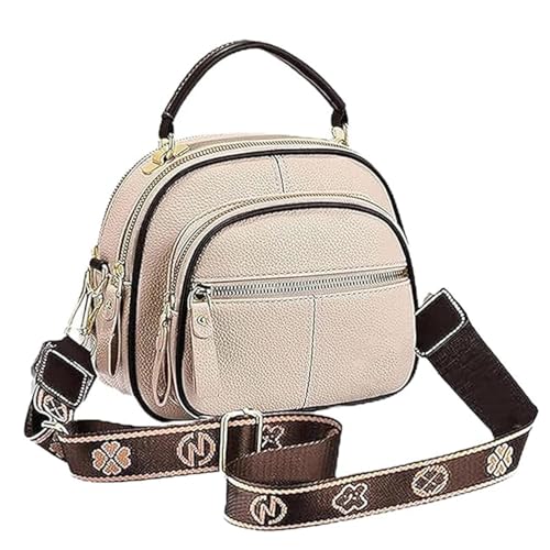 QCDZSW Bousalutend Umhängetasche, Umhängetasche for Damen, verstellbare Umhängetaschen aus Leder, vielseitig und lässig(White) von QCDZSW