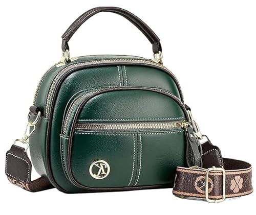 QCDZSW Klassische Luxus-Multifunktionsfächer, Bousalutend-Umhängetasche, Multifunktionale Fächertasche for Damen(Green) von QCDZSW