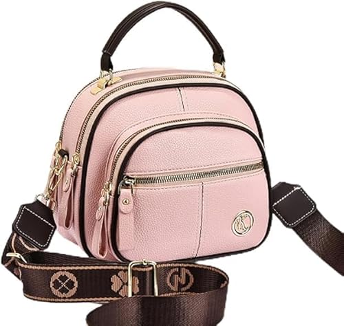 QCDZSW Klassische Luxus-Multifunktionsfächer, Bousalutend-Umhängetasche, Multifunktionale Fächertasche for Damen(Pink) von QCDZSW