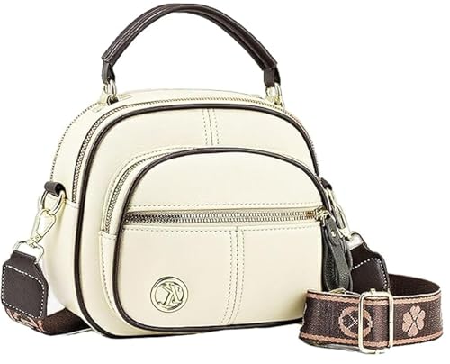 QCDZSW Klassische Luxus-Multifunktionsfächer, Bousalutend-Umhängetasche, Multifunktionale Fächertasche for Damen(White) von QCDZSW