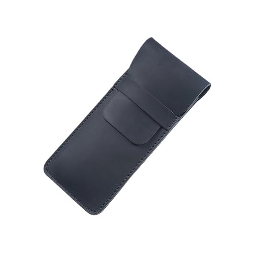 QCKNKMGG Bleistiftkiste, Leder-Stiftetasche for unterwegs, Mehrfarbig, mehrere Größen(Black Large) von QCKNKMGG