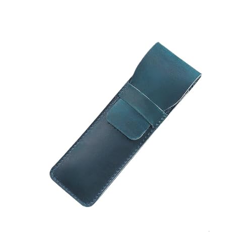 QCKNKMGG Bleistiftkiste, Leder-Stiftetasche for unterwegs, Mehrfarbig, mehrere Größen(Blue Small) von QCKNKMGG