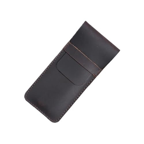 QCKNKMGG Bleistiftkiste, Leder-Stiftetasche for unterwegs, Mehrfarbig, mehrere Größen(Coffee Large) von QCKNKMGG