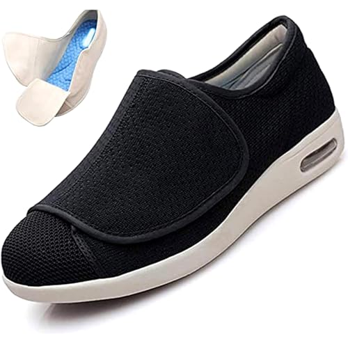 QDCZDQ Orthopädische Diabetische Schuhe, Damen Diabetes Schuhe Air Cushion,Senioren-Diabetikerschuhe, atmungsaktive große Papaschuhe,Extra Breit Rehaschuhe von QDCZDQ