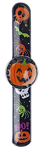 QDS Halloween-Schnappbänder, leuchtendes LED-Armband, Kinder, Süßes oder Saures, Party-Geschenk (Kürbis) von QDS