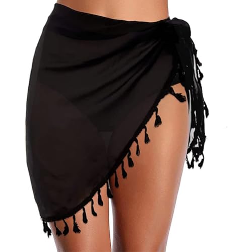 QEDBOJE 1 Stück Strandrock Sarong Damen Strand Wrap Chiffon mit Fransen von QEDBOJE