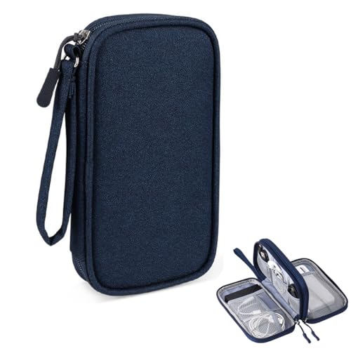 QEDBOJE 1 PCS Universal Kabelorganizer Reisekabel Organizer Elektronische Tasche Kabeltasche Tasche für USB Ladekabel Powerbank Reise Elektronik Zubehör Doppelschicht von QEDBOJE