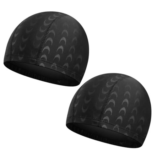 QEDBOJE 2 Stück Badekappe Lange Haare Damen und Herren Hochwertige Qualität Dehnbare und Bequeme Badehaube von QEDBOJE