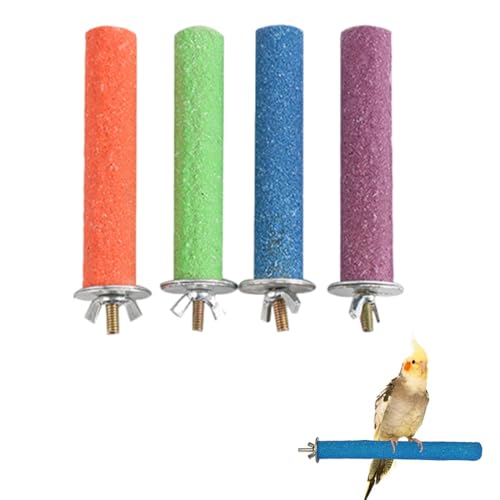 QEDBOJE 4 Stück Sitzstangen Vöge Sitzstangen für Vögel Sitzstangen für Vogelkäfige vogelsitzstangen Holz für käfig Vogel Spielzeug für Den Käfig von QEDBOJE