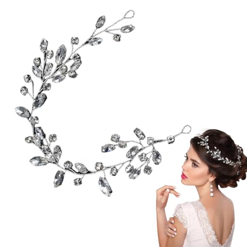 QEDBOJE Braut Haarschmuck mit Silbernen Blättern und Kristallen, Eleganter Haarschmuck für Hochzeit und Braut QEDBOJE Braut Haarschmuck mit Silbernen Blättern und Kristallen, Eleganter Haarschmuck für Hochzeit und Braut von QEDBOJE