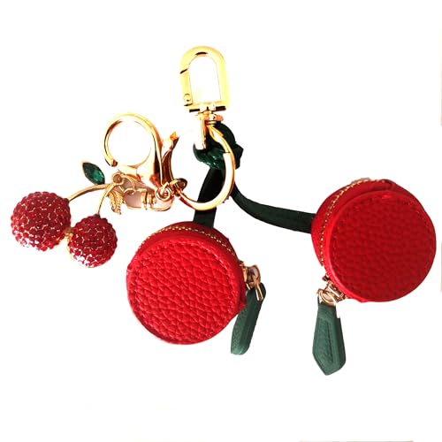 QEENQEEU Kleine Münzbörse für Frauen – Mini-Schlüsselanhänger und Münztasche | abnehmbare Taschenanhänger & Geldbörsenanhänger | niedliche Münzbörse Schlüsselanhänger Tasche, kirsche, Classic QEENQEEU Kleine Münzbörse für Frauen – Mini-Schlüsselanhänger und Münztasche | abnehmbare Taschenanhänger & Geldbörsenanhänger | niedliche Münzbörse Schlüsselanhänger Tasche, kirsche, Classic von QEENQEEU