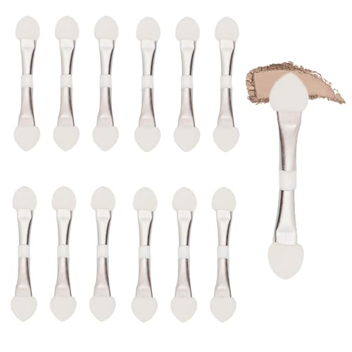 50 Stück Sponge Eyeshadow Brush, Schwamm Lidschatten Make Up-Tool, Double Head Eyeshadow Brush, Lidschatten Applikator Lidschattenpinsel, Perfekt für Eyeliner und Make-up Schwämmchen, Ideal von QEEROYO