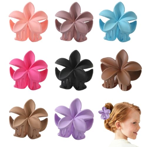 QEXUJOW Haarkrallen & Spinnen 4CM Haarnadel, Eierblumen-Haarnadel, rutschfeste Haarnadel in Blumenform, Damen-Haarklammer-Haarnadel (8 Stück) von QEXUJOW