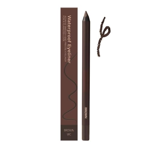 24 Stunden wasserfester Eyeliner Duo, anspitzbarer Kajalstift, wasserfester, wischfester Kajalstift, 2-in-1, geschmeidig und leicht zu färben, für einen perfekten Look von QFFYFZAL