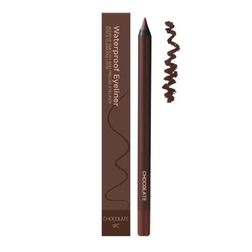 24 Stunden wasserfester Eyeliner Duo, anspitzbarer Kajalstift, wasserfester, wischfester Kajalstift, 2-in-1, geschmeidig und leicht zu färben, für einen perfekten Look von QFFYFZAL