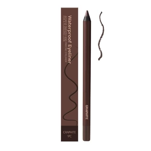 24 Stunden wasserfester Eyeliner Duo, anspitzbarer Kajalstift, wasserfester, wischfester Kajalstift, 2-in-1, geschmeidig und leicht zu färben, für einen perfekten Look von QFFYFZAL